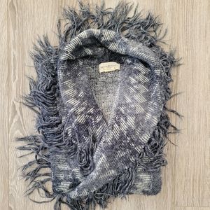 Denim & Supply Ralph Lauren Indigo Open Front Woven Shawl Collar Cardigan